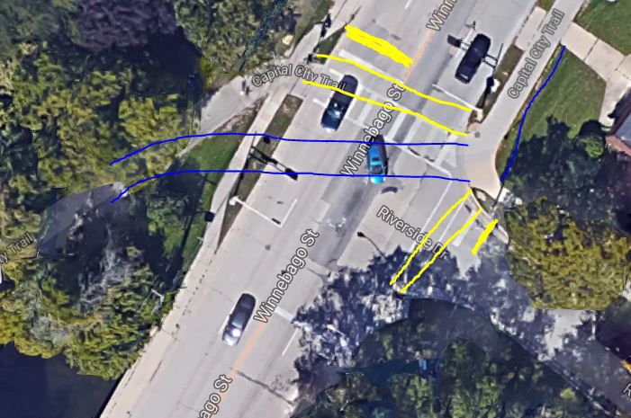 Proposed Winnebago-Riverside bike crossing